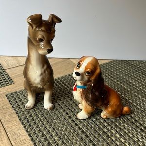 Set of #2  1950-60 Disney Lady & The Tramp porcelain Figurines